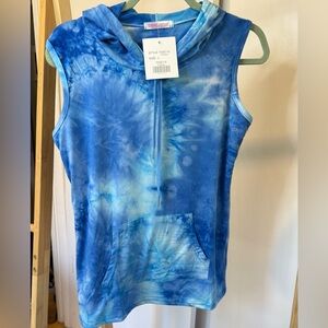 EMME JORDAN Blue Tie-Dye Tank Top & Short Pajama Set New Boutique